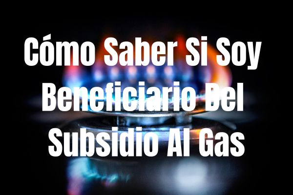 Cómo Saber Si Soy Beneficiario Del Subsidio Al Gas