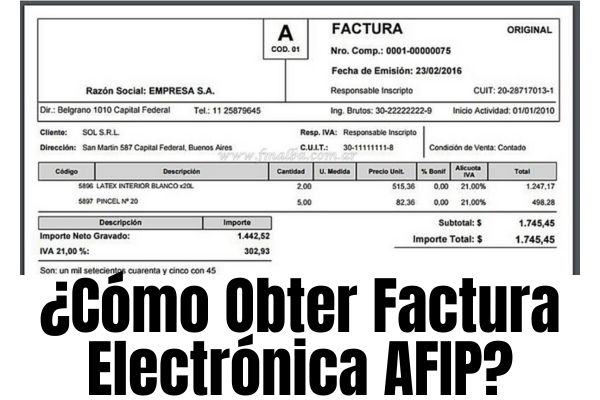 Factura Electrónica AFIP: Paso a Paso para Obter